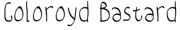 Coloroyd Bastard font preview